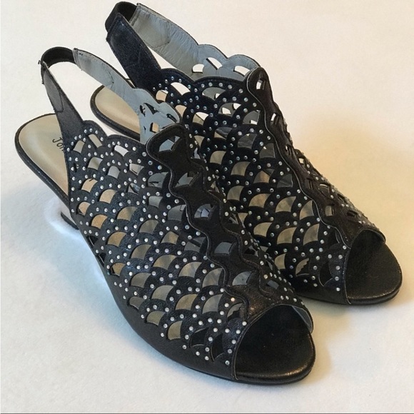 NWOB John Fashion Allover Sequined Open Toe 9 - Picture 2 of 8